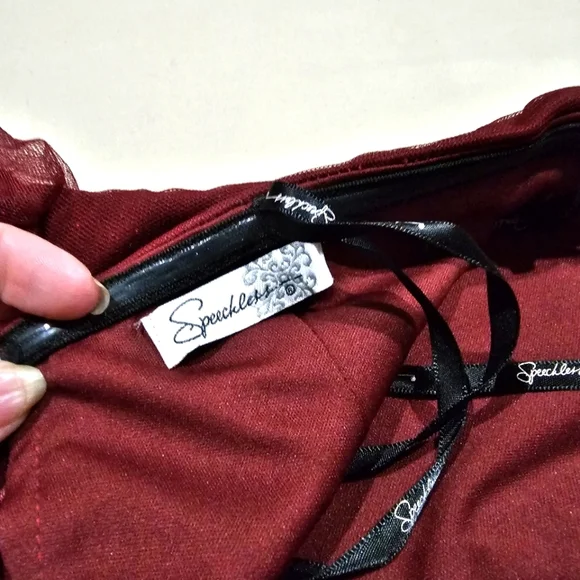 🆑️ SPEECHLESS Fit Flare Dress | Strapless Tube Floral Lace Sweetheart M - Picture 14 of 17